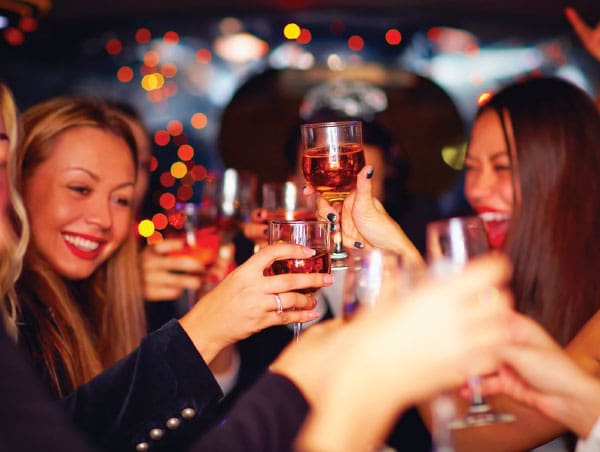 Young adults enjoying a beverage together